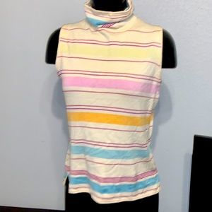 GAP silk stretch M sleeveless turtleneck NWOT